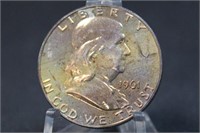 1961 Proof SUPER TONED Franklin Half Dollar
