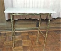 Metal Table with Marble Top