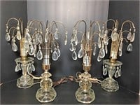 Four Glass & Prisms Lamps