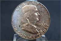 1963 Proof Franklin Silver Half Dollar Toned