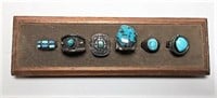 Sterling Ladies’ Rings with Turquoise