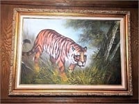 Jo West Tiger Oil on Canvas