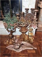 Decorative Items in Gold Painted Finish
