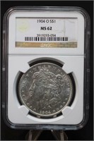 1904-O MS62 Morgan Silver Dollar