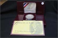 1993 Thomas Jefferson Commem Silver Dollar