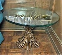 Metal Wheat Stalk Side Table