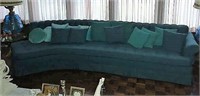 Extra Long Teal Mid Century Couch