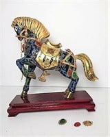 Cloisonné Style Horse Figurine