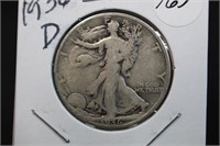 1936-D Walking Liberty Silver Half Dollar