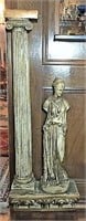 Plaster Column with Armless Statue