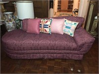Fainting Couch in Pattern Purple Fabric