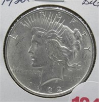 1922 BU peace silver dollar.