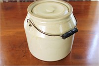 Vintage crock with lid