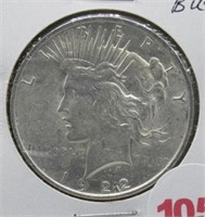 1922 BU peace silver dollar.