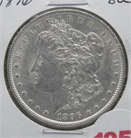 1896 BU Morgan silver dollar.