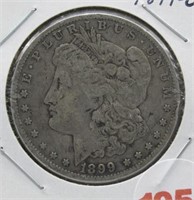1899 O Morgan silver dollar.