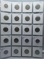 (19) Various date buffalo nickels and (1) 1931
