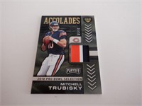 2019 MITCH TRUBISKY ACCOLADES RELIC NUMBERED 34/50
