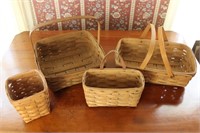 Four Longaberger baskets