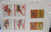 (6) Pin-up advertising items including Detroit MI