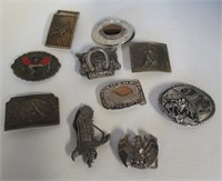 Nice collection of various style belt buckles.