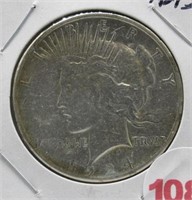 1924-S Peace silver dollar.