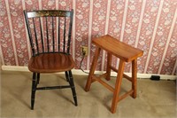 Vintage chair & stool