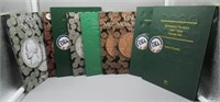 (9) Various coin books with coins including