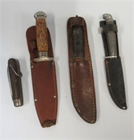 (4) Various knives. Brands include Colonial,