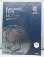 Kennedy half dollar book with dates including