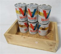 (6) Full Valvoline motor oil 1 quart cans.