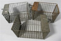 (3) Metal wire tool bin basket.