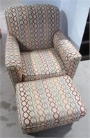 Ashley Furniture occasional chair with ottoman.