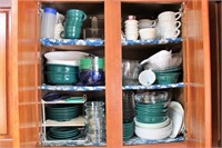Entire contents of kitchen cabinet as shown