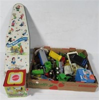 Various toys including Snoopy music box, toy