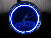 Neon FORD Clock Working