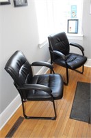 4 Black Office Arm Chairs