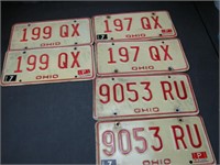 3 Sets 1979 Ohio License Plates
