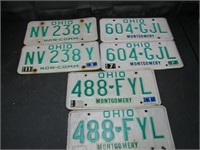3 Sets 80s/90s Ohio License Plates