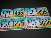 4 Sets Ohio License Plates