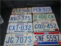 8 Ohio License Plates