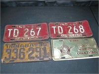 4 Indiana License Plates