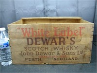 Dewar’s White Label Whisky Wood Box/Crate