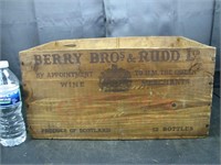 Berry Bros. Cutty Sark Whisky Wood Box/Crate
