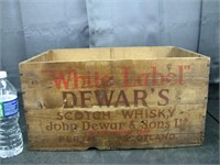 Dewar’s White Label Whisky Wood Box/Crate