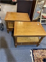 Pair Baker furniture end tables