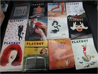 12 Playboy Magazines 1960 Complete Year