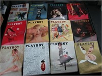 12 Playboy Magazines 1961 Complete Year