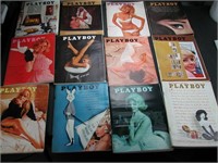 12 Playboy Magazines 1964 Complete Year
