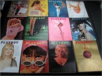 12 Playboy Magazines 1965 Complete Year